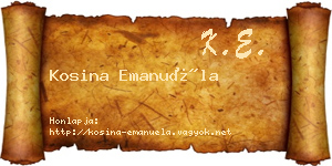 Kosina Emanuéla névjegykártya